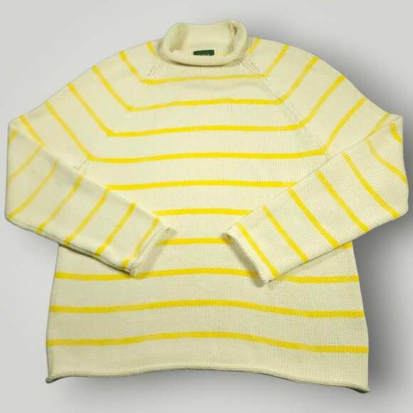 J Crew Sweater Mens M Oarsman 1988 Roll Neck Fisherman Tight Knit Pullover Retro - Picture 1 of 8